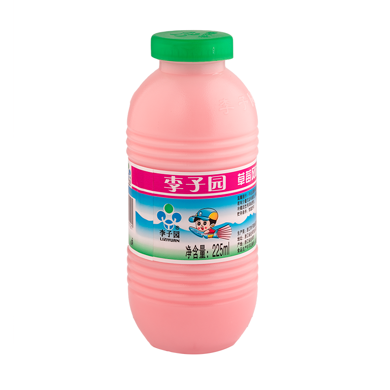 草莓风味乳饮料，单瓶净含量225ml